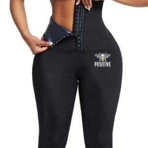 High waisted waist trainer workout long tights.
